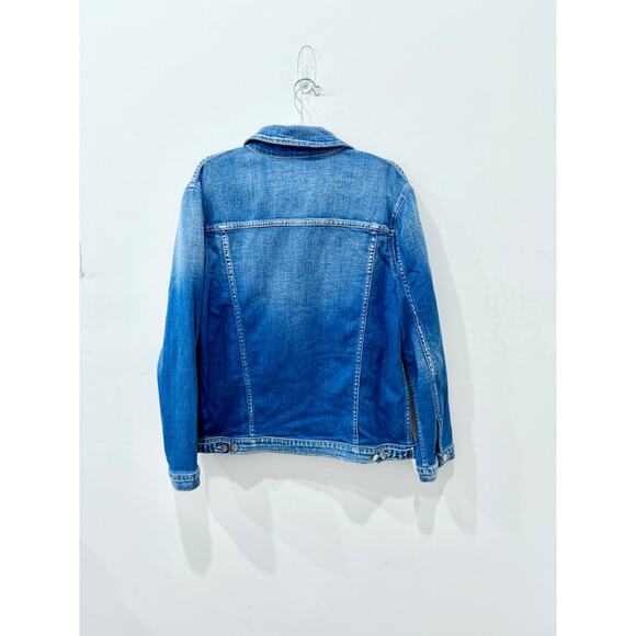 NWT L'Agence Karina Oversized Tucker Jacket Hayward Denim Blue Women's Size XS/S - Picture 3 of 6